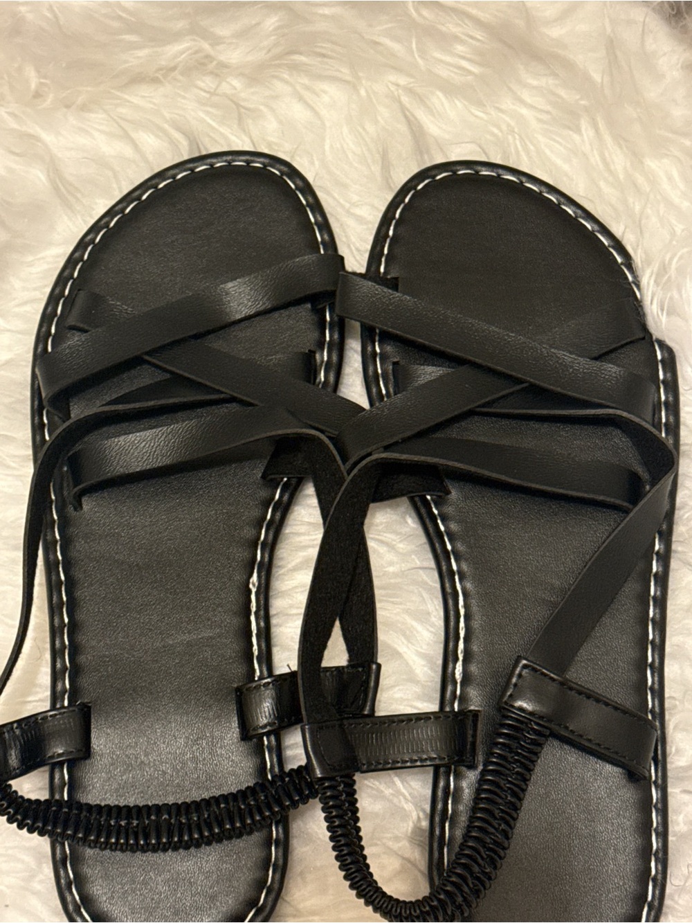 Black Strappy Women's Sandals - Classic Summer Style